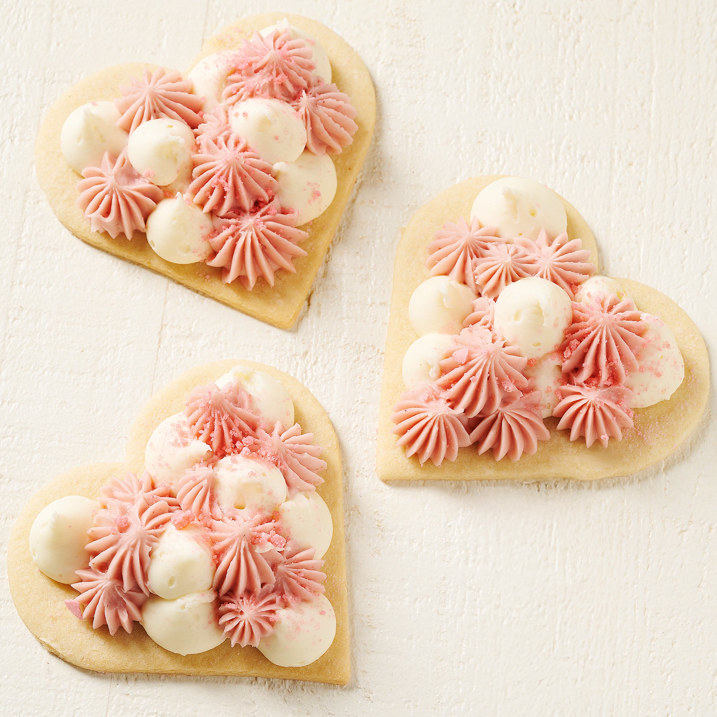 Heart Shaped Strawberry Cookies